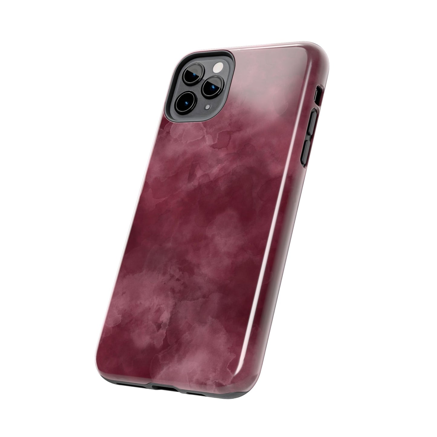 Elegant Burgundy Tough Phone Cases, Stylish Phone Cover, Durable Phone Protector, Unique Gift, Trendy Tech Accessories