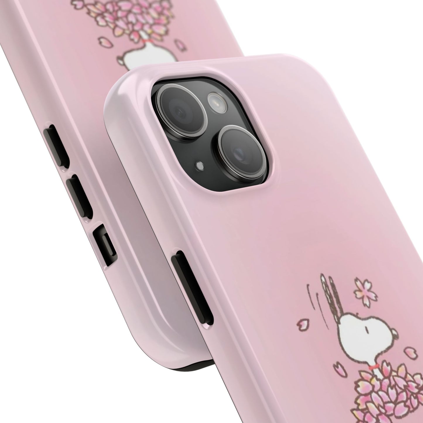 Cute Bunny Floral Tough Phone Cases, Spring Accessories, Gift for Her, Durable Cell Case, Pet Lovers, Unique Spring Decor