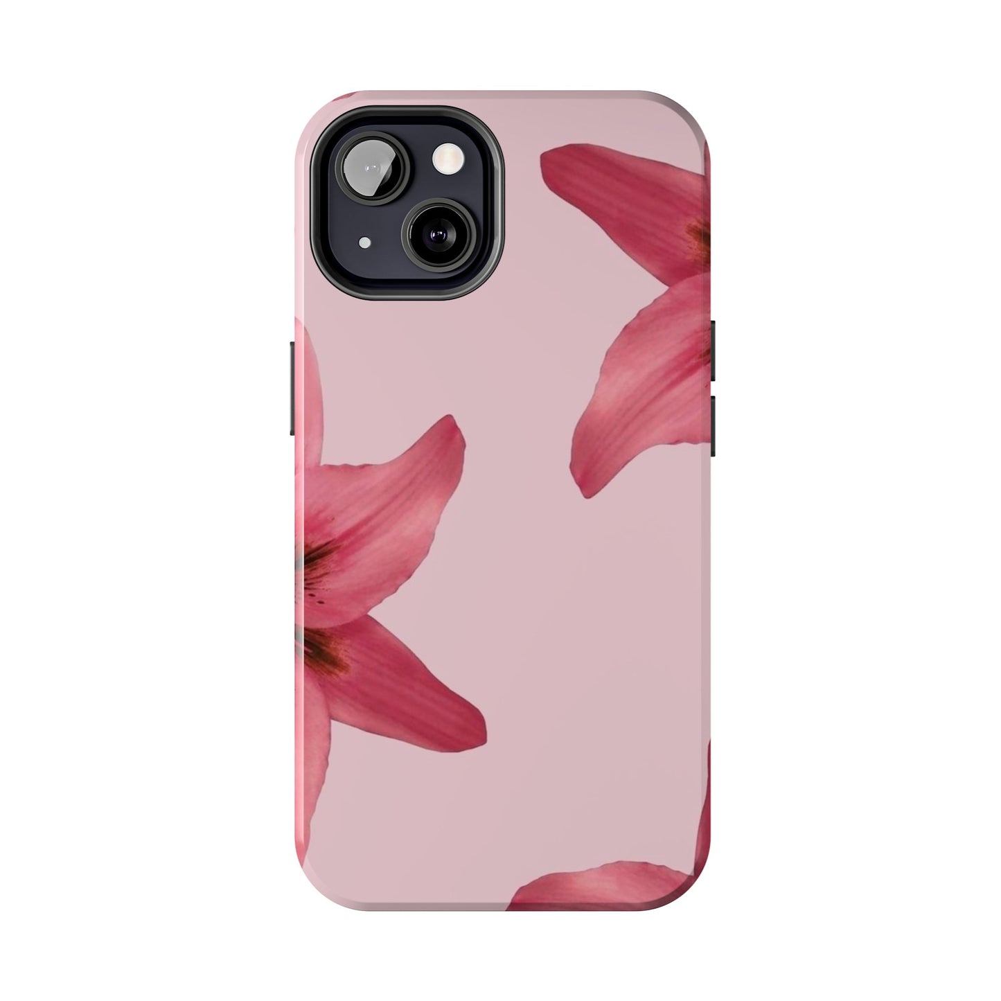 Stylish Floral Phone Case - Tough & Durable, Pink Lily Design, Perfect for Flower Lovers, Gift for Her, Seasonal Accessory, Phone Protection