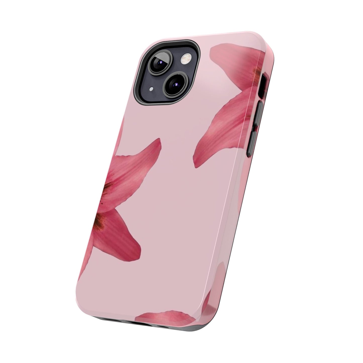 Stylish Floral Phone Case - Tough & Durable, Pink Lily Design, Perfect for Flower Lovers, Gift for Her, Seasonal Accessory, Phone Protection