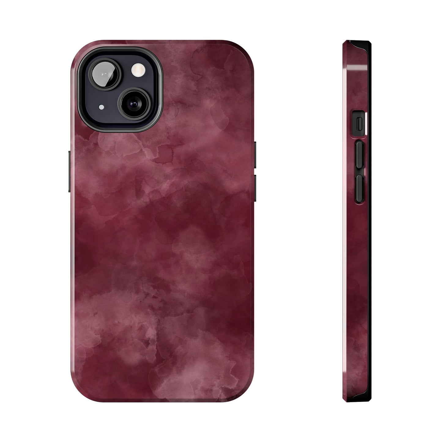 Elegant Burgundy Tough Phone Cases, Stylish Phone Cover, Durable Phone Protector, Unique Gift, Trendy Tech Accessories