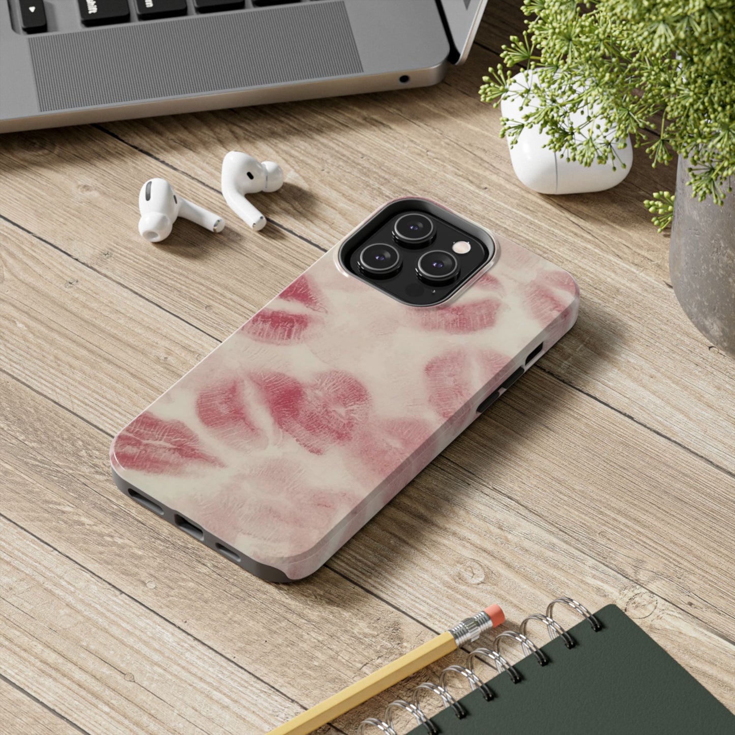 Stylish Kiss Print Phone Cases | Chic Mobile Covers for Trendy Users, Gift for Her, Protective Case, Birthday Present, Valentine's Day
