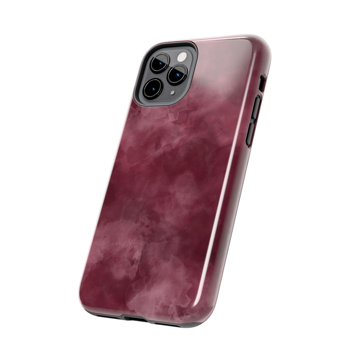 Elegant Burgundy Tough Phone Cases, Stylish Phone Cover, Durable Phone Protector, Unique Gift, Trendy Tech Accessories