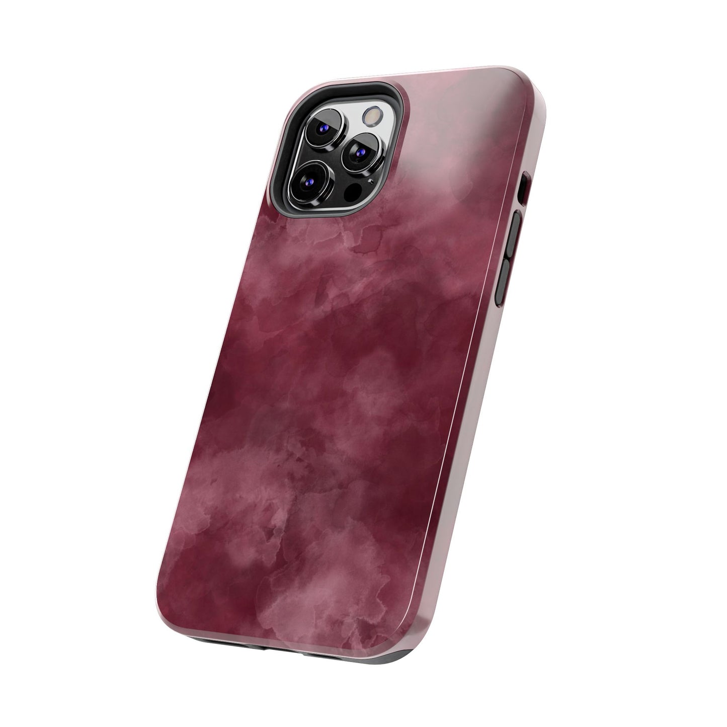 Elegant Burgundy Tough Phone Cases, Stylish Phone Cover, Durable Phone Protector, Unique Gift, Trendy Tech Accessories