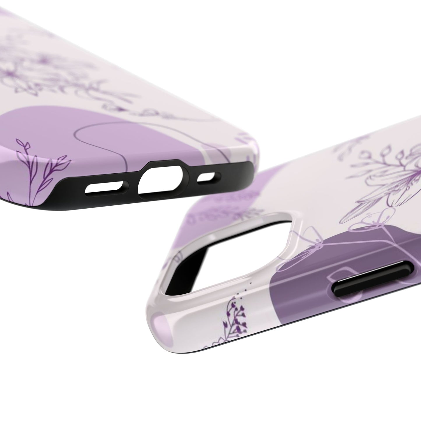 Stylish Floral Tough Phone Cases - Durable Floral Design for Women, Gift for Her, Phone Protection, Nature-Inspired Tech Accessories