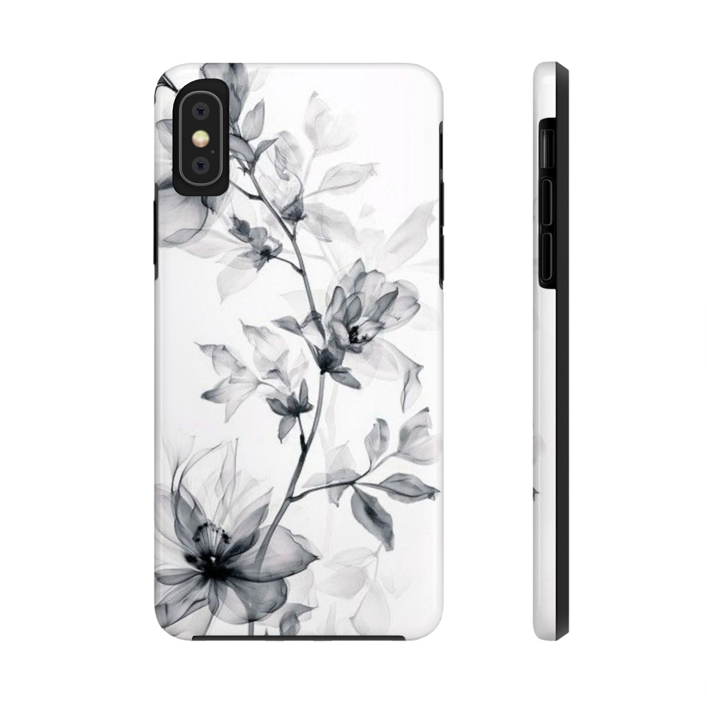 Elegant Floral Tough Phone Cases, Durable Phone Cover, Gift for Her, Protective Case, Floral Design, Stylish Accessory