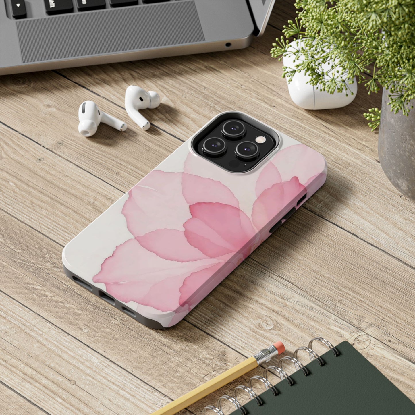 Floral Tough Phone Cases, Durable Phone Cover, Pink Flower Design, Gift for Her, Elegant Phone Accessory, Protect Your Phone