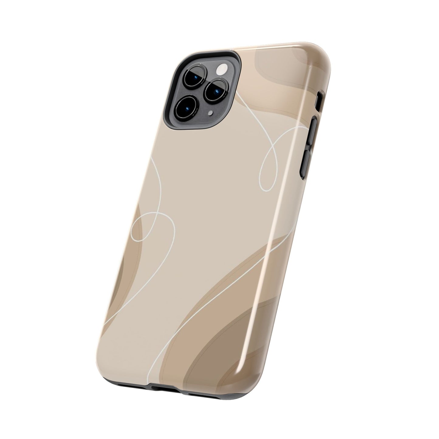 Abstract Wave Tough Phone Cases, Modern Phone Covers, Stylish Protective Cases, Gift for Her, Minimalist Design