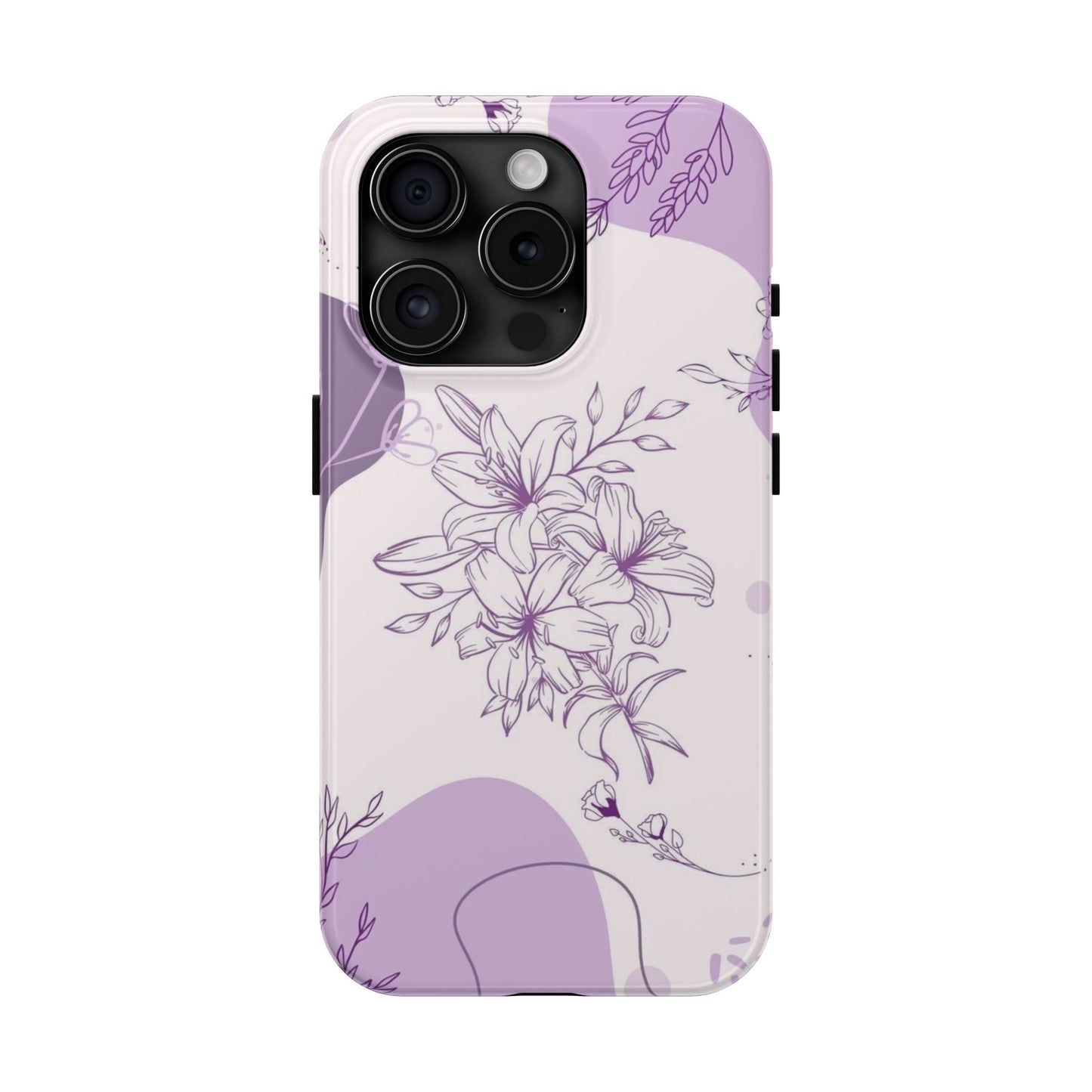Stylish Floral Tough Phone Cases - Durable Floral Design for Women, Gift for Her, Phone Protection, Nature-Inspired Tech Accessories
