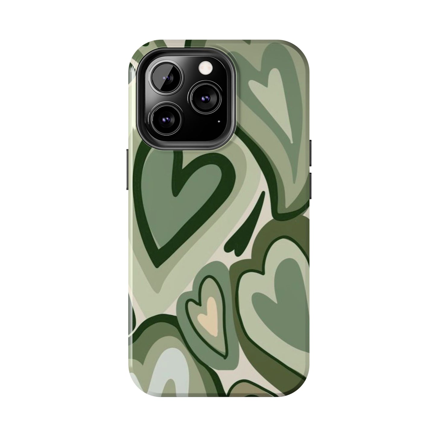 Heartfelt Patterned Tough Phone Cases, Cute Phone Cases, Gift for Her, Valentine's Day, Trendy Accessories, Nature-Inspired Design