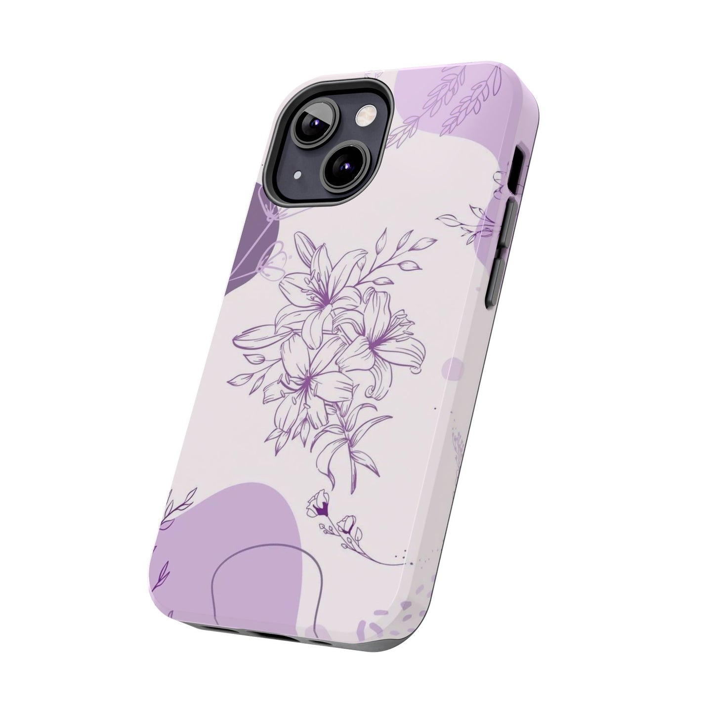 Stylish Floral Tough Phone Cases - Durable Floral Design for Women, Gift for Her, Phone Protection, Nature-Inspired Tech Accessories