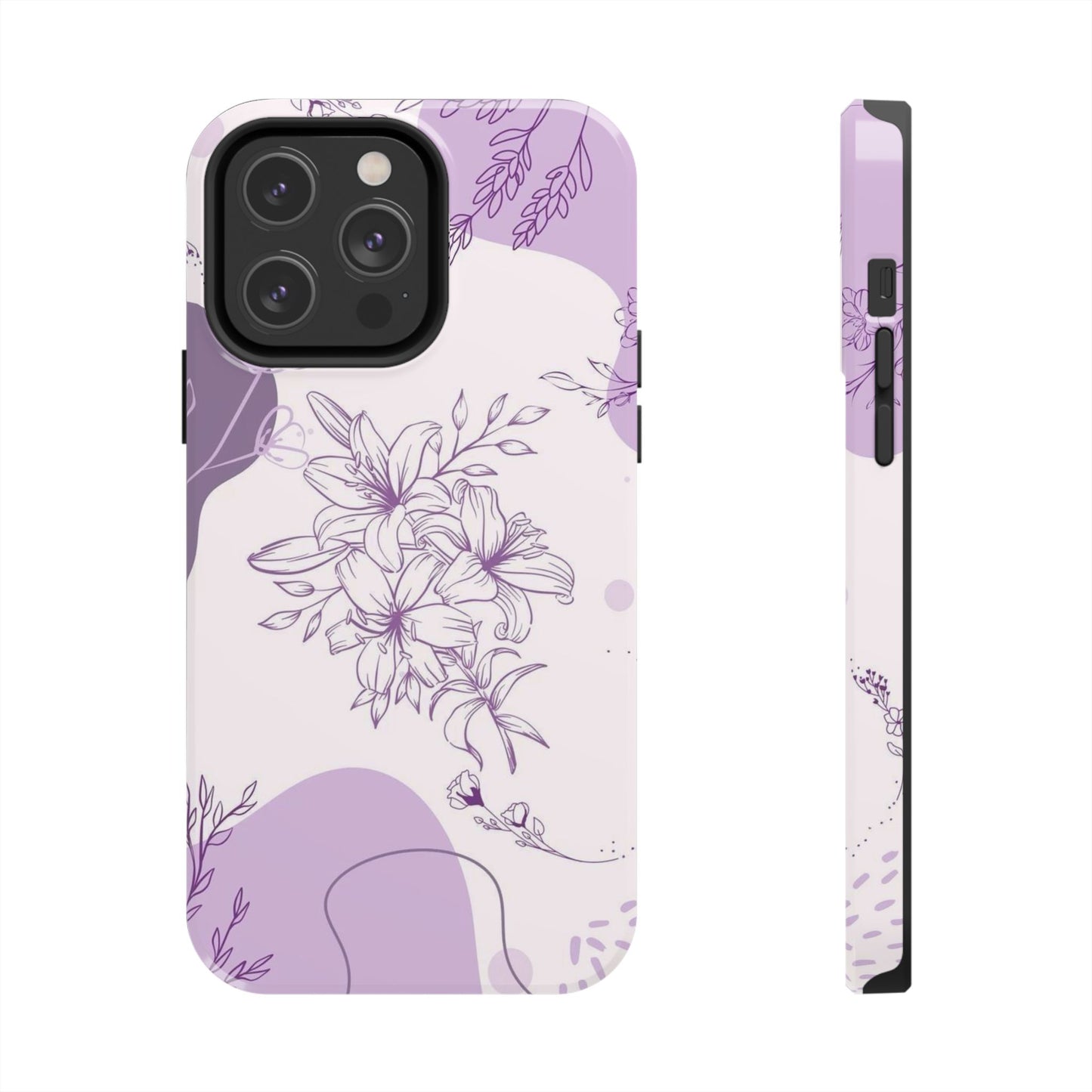 Stylish Floral Tough Phone Cases - Durable Floral Design for Women, Gift for Her, Phone Protection, Nature-Inspired Tech Accessories
