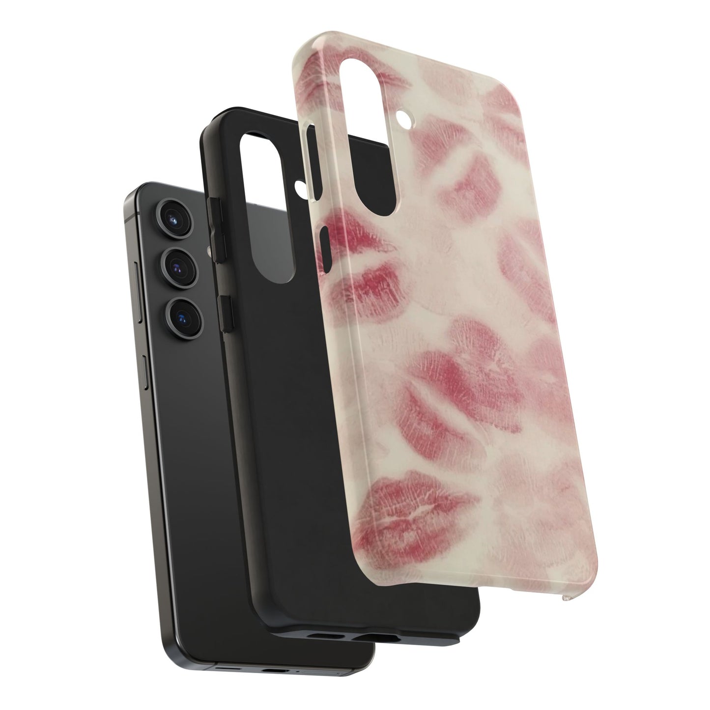 Stylish Kiss Print Phone Cases | Chic Mobile Covers for Trendy Users, Gift for Her, Protective Case, Birthday Present, Valentine's Day