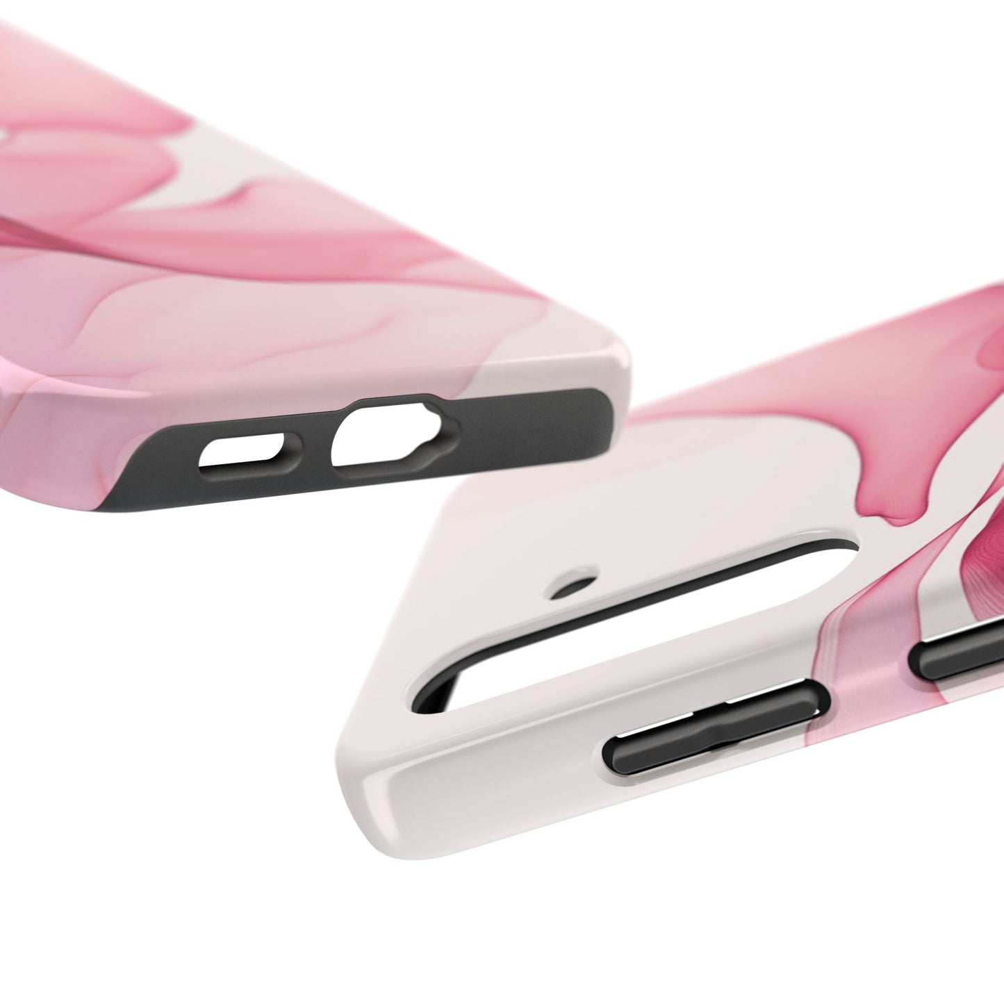 Elegant Tough Phone Cases | Stylish Shockproof Covers for Women | Trendy Gift for Birthdays, Holidays, or Any Occasion, Pink Flow Design