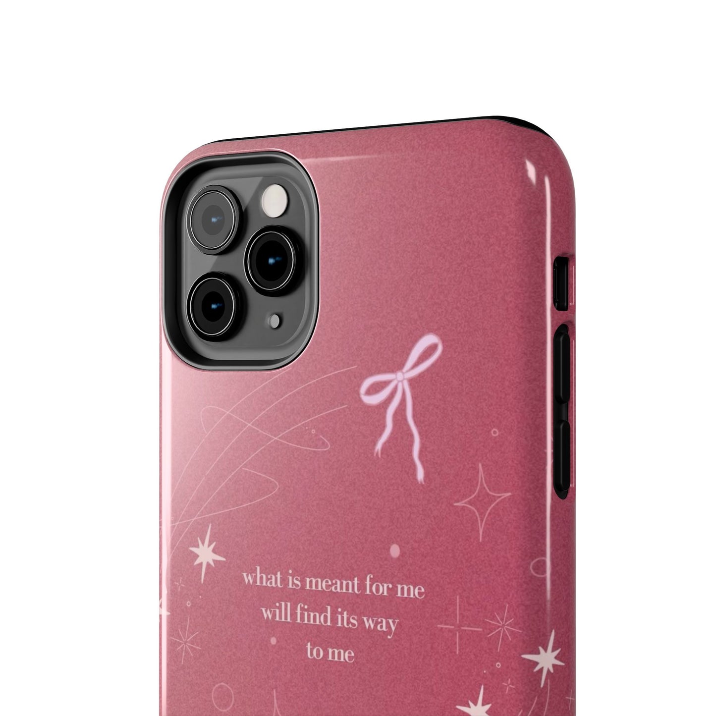 Inspirational Tough Phone Cases - Pink with Stars, Sturdy Protection, Gifts for Her, Motivational Quotes, Everyday Use