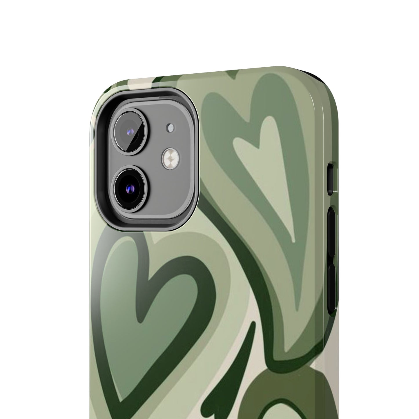 Heartfelt Patterned Tough Phone Cases, Cute Phone Cases, Gift for Her, Valentine's Day, Trendy Accessories, Nature-Inspired Design