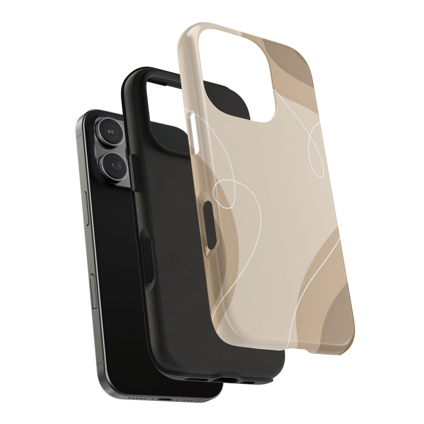 Abstract Wave Tough Phone Cases, Modern Phone Covers, Stylish Protective Cases, Gift for Her, Minimalist Design
