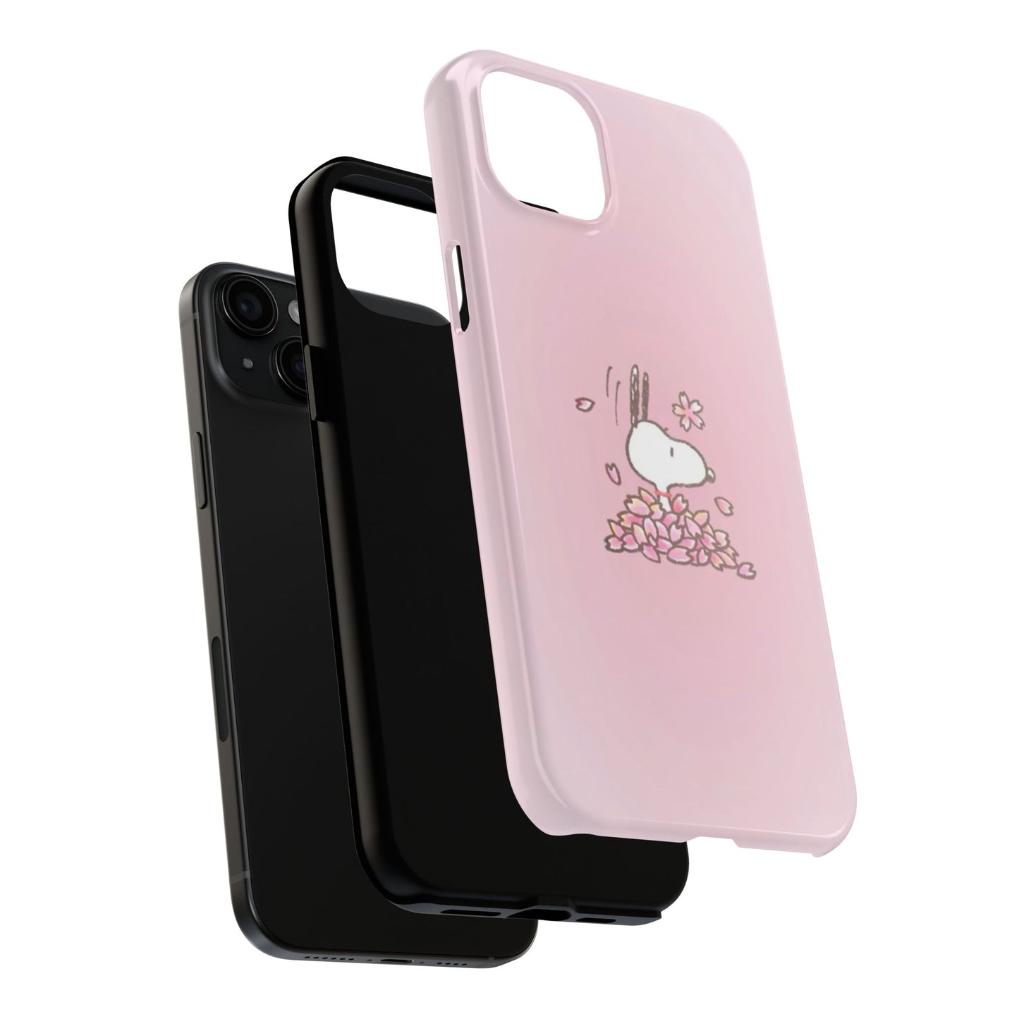 Cute Bunny Floral Tough Phone Cases, Spring Accessories, Gift for Her, Durable Cell Case, Pet Lovers, Unique Spring Decor