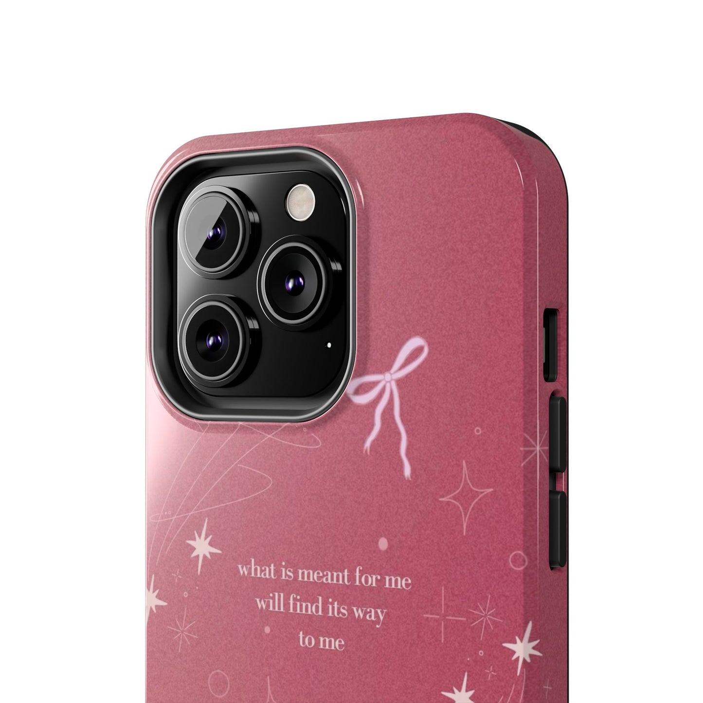 Inspirational Tough Phone Cases - Pink with Stars, Sturdy Protection, Gifts for Her, Motivational Quotes, Everyday Use