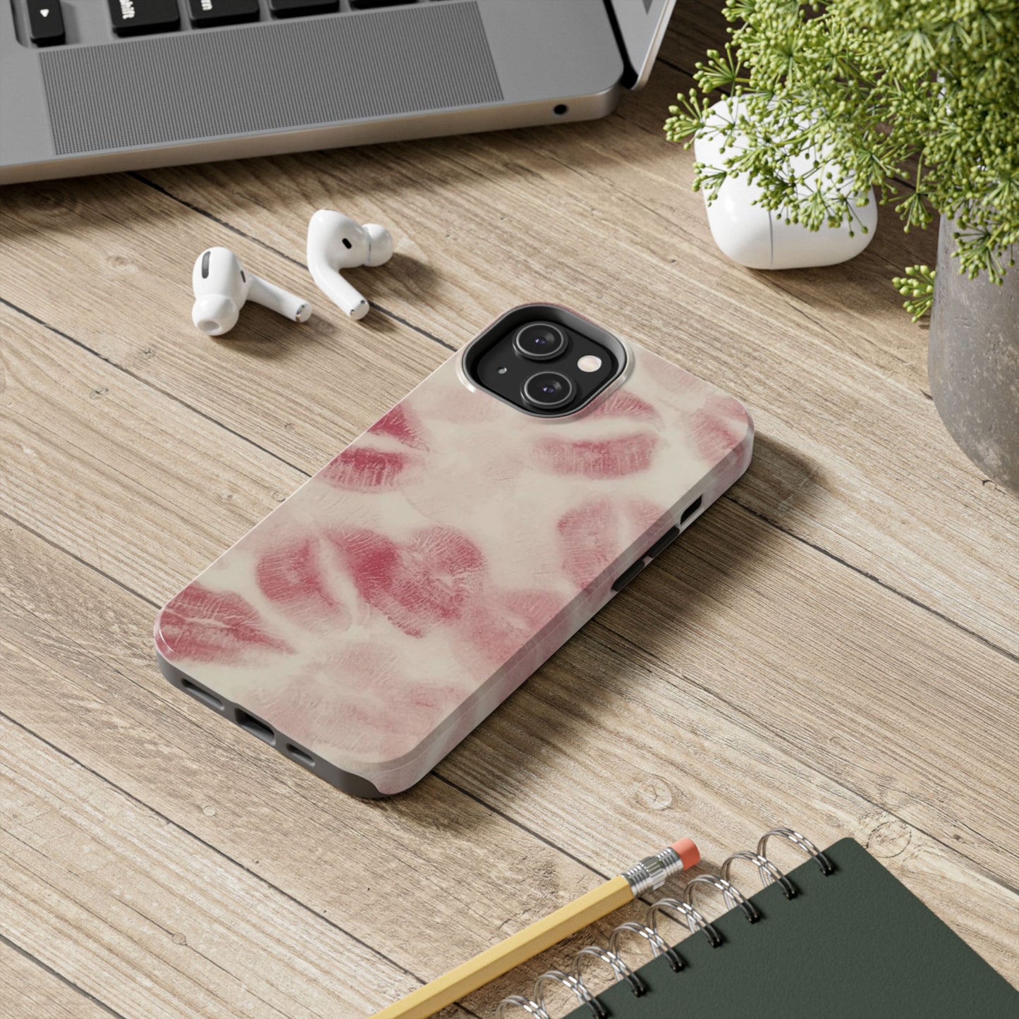 Stylish Kiss Print Phone Cases | Chic Mobile Covers for Trendy Users, Gift for Her, Protective Case, Birthday Present, Valentine's Day