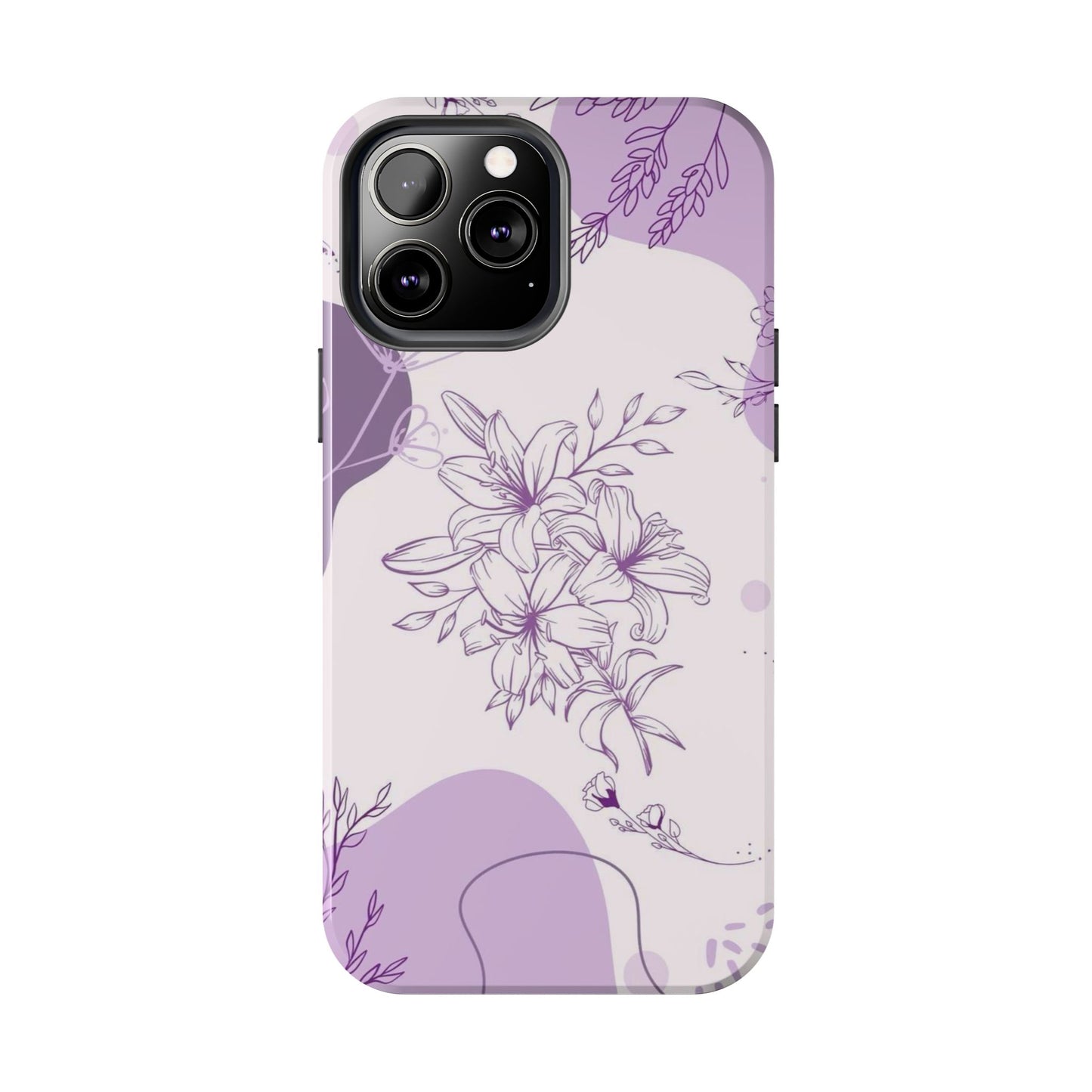 Stylish Floral Tough Phone Cases - Durable Floral Design for Women, Gift for Her, Phone Protection, Nature-Inspired Tech Accessories