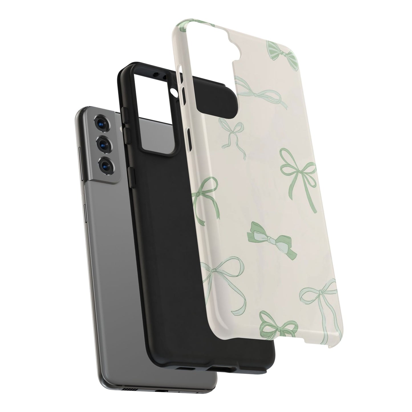 Delicate Bow Phone Cases, Floral Phone Covers, Cute Tech Accessories, Gift for Her, Pastel Aesthetic, Birthday Gifts