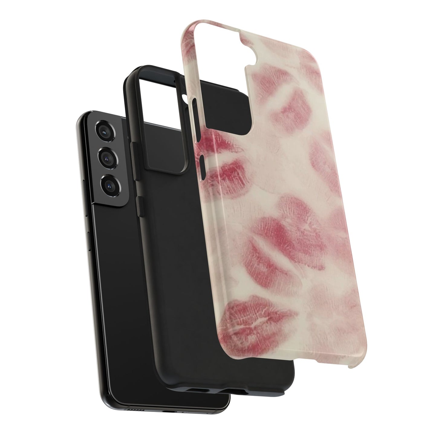 Stylish Kiss Print Phone Cases | Chic Mobile Covers for Trendy Users, Gift for Her, Protective Case, Birthday Present, Valentine's Day