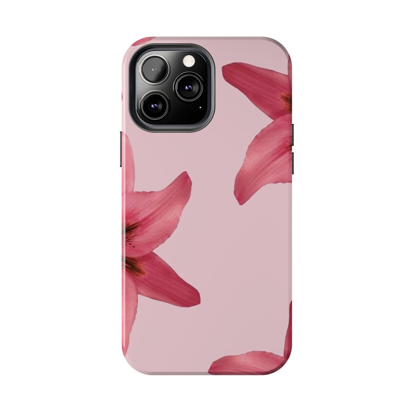 Stylish Floral Phone Case - Tough & Durable, Pink Lily Design, Perfect for Flower Lovers, Gift for Her, Seasonal Accessory, Phone Protection