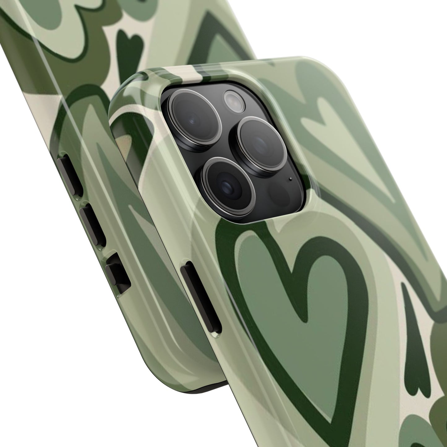 Heartfelt Patterned Tough Phone Cases, Cute Phone Cases, Gift for Her, Valentine's Day, Trendy Accessories, Nature-Inspired Design