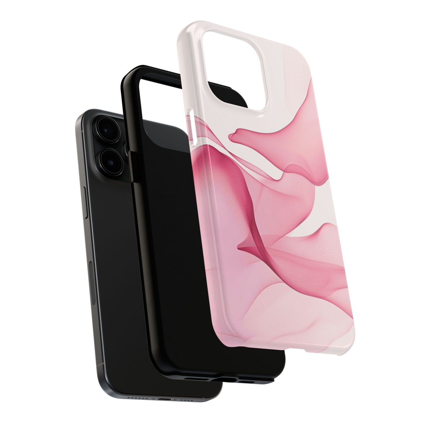 Elegant Tough Phone Cases | Stylish Shockproof Covers for Women | Trendy Gift for Birthdays, Holidays, or Any Occasion, Pink Flow Design