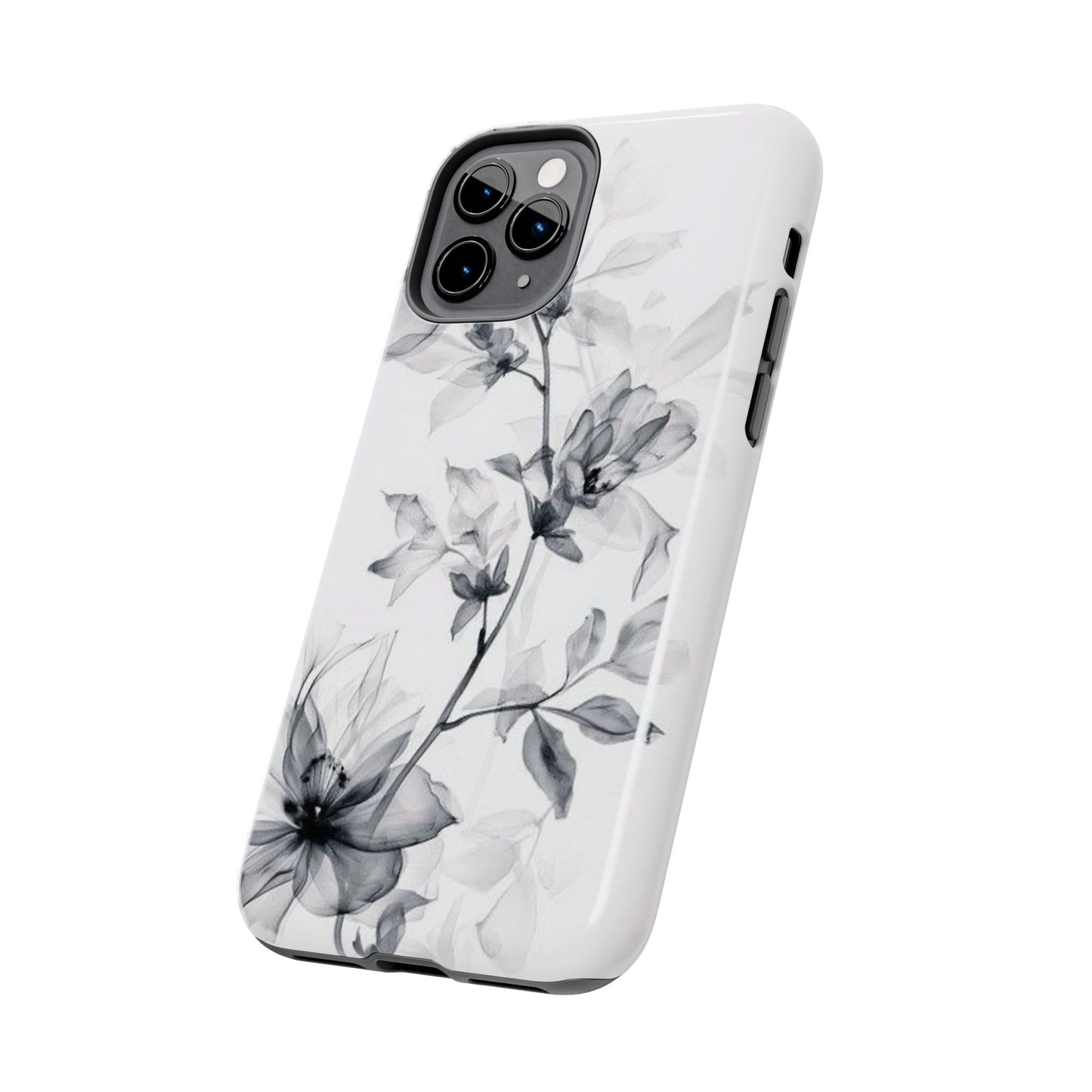 Elegant Floral Tough Phone Cases, Durable Phone Cover, Gift for Her, Protective Case, Floral Design, Stylish Accessory
