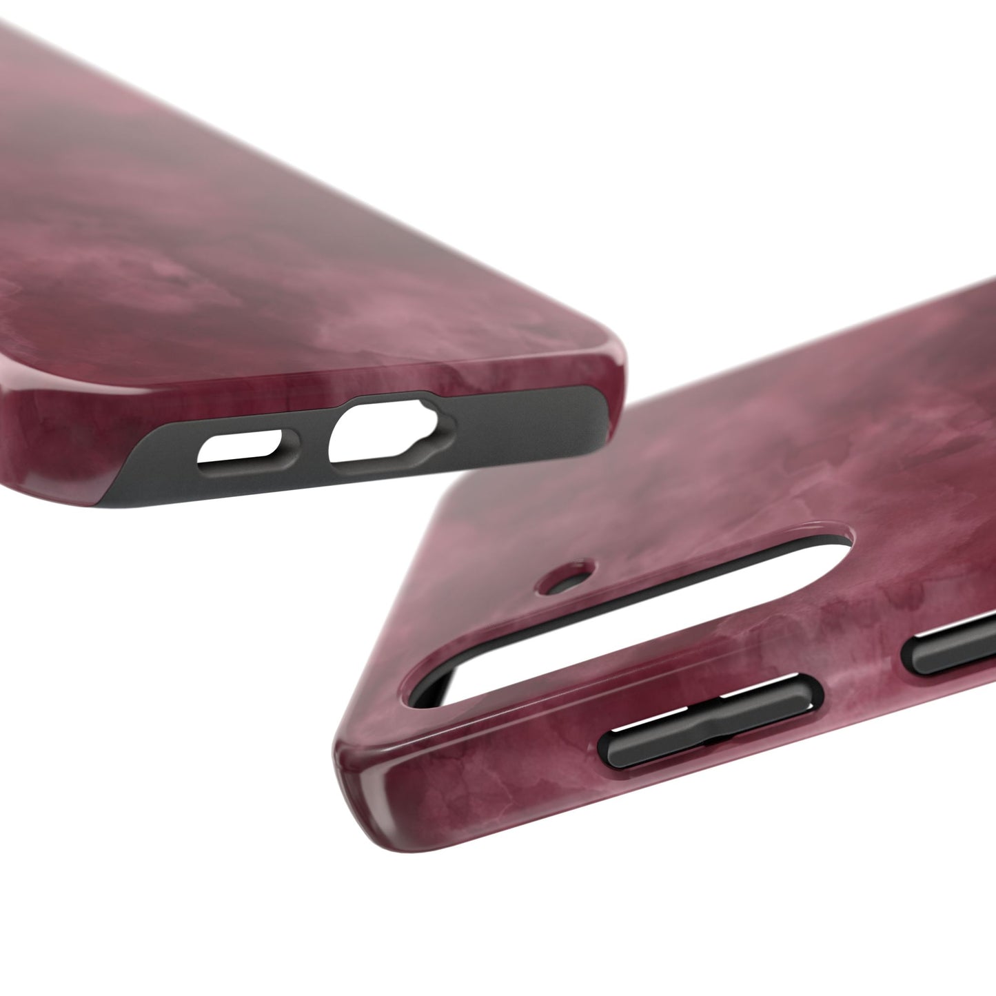 Elegant Burgundy Tough Phone Cases, Stylish Phone Cover, Durable Phone Protector, Unique Gift, Trendy Tech Accessories