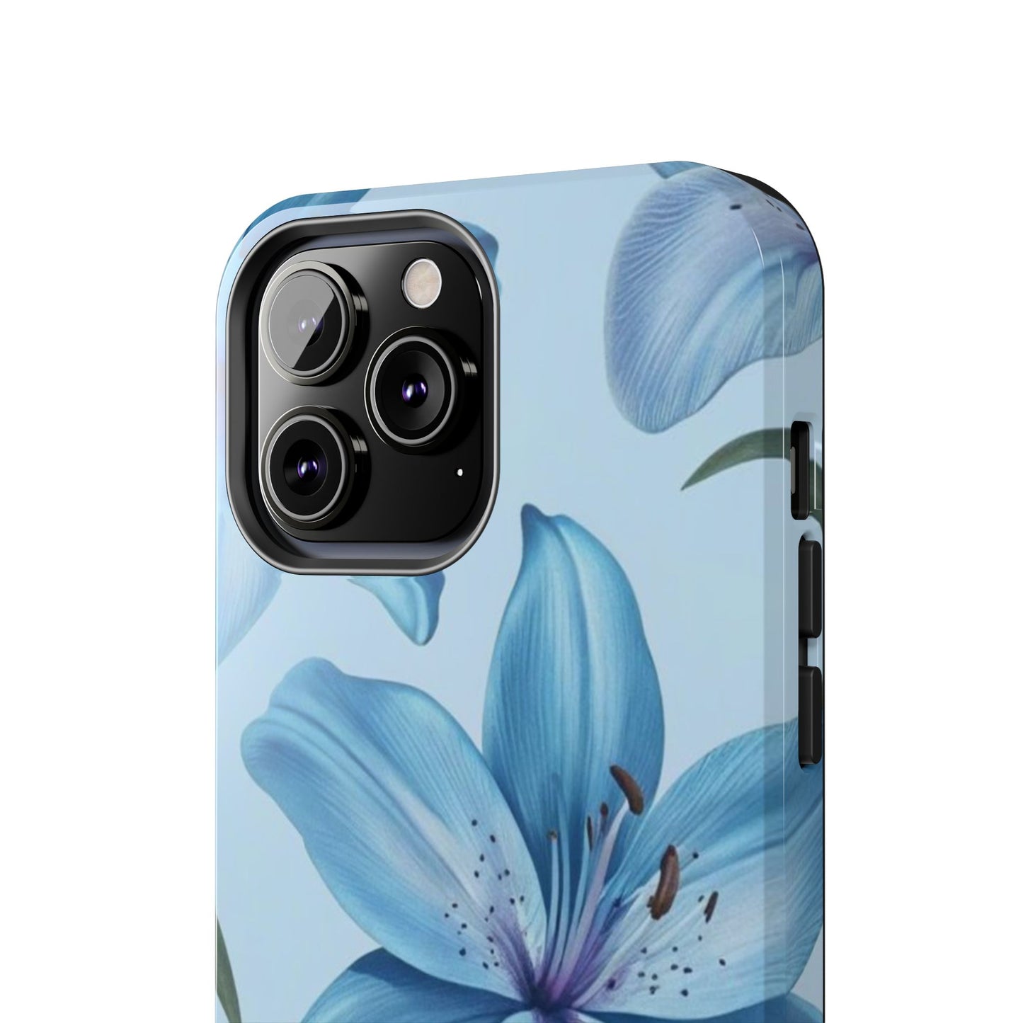 Blue Floral Tough Phone Cases, Floral Phone Cover, Gift for Her, Summer Aesthetic, Smartphone Protector, Durable Case