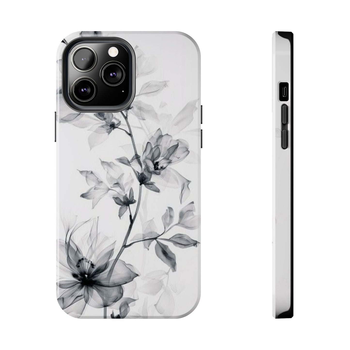 Elegant Floral Tough Phone Cases, Durable Phone Cover, Gift for Her, Protective Case, Floral Design, Stylish Accessory