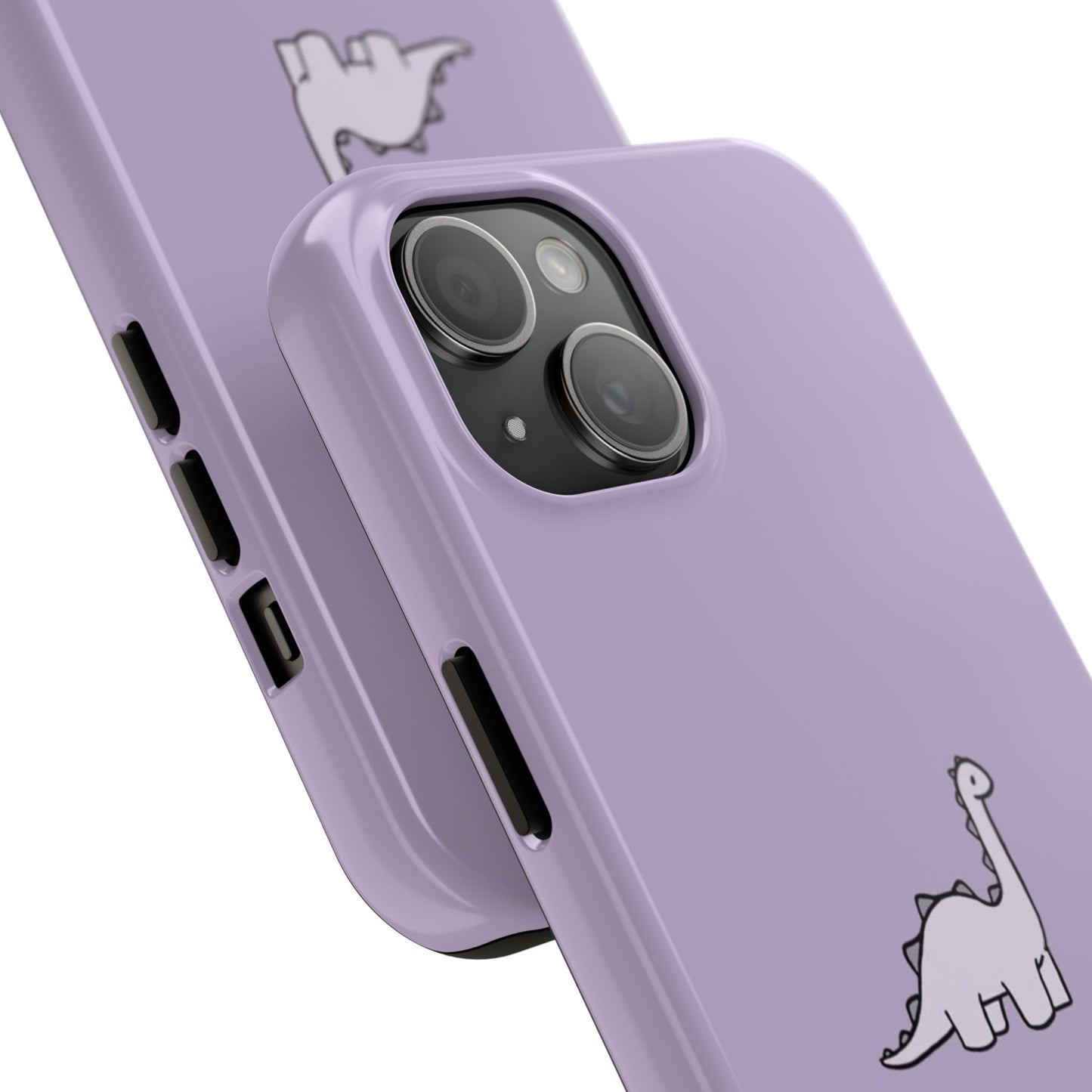 Cute Dinosaur Tough Phone Cases, Kid-Friendly Phone Covers, Dinosaur Gifts for Kids, Purple Phone Accessories, Durable Cases