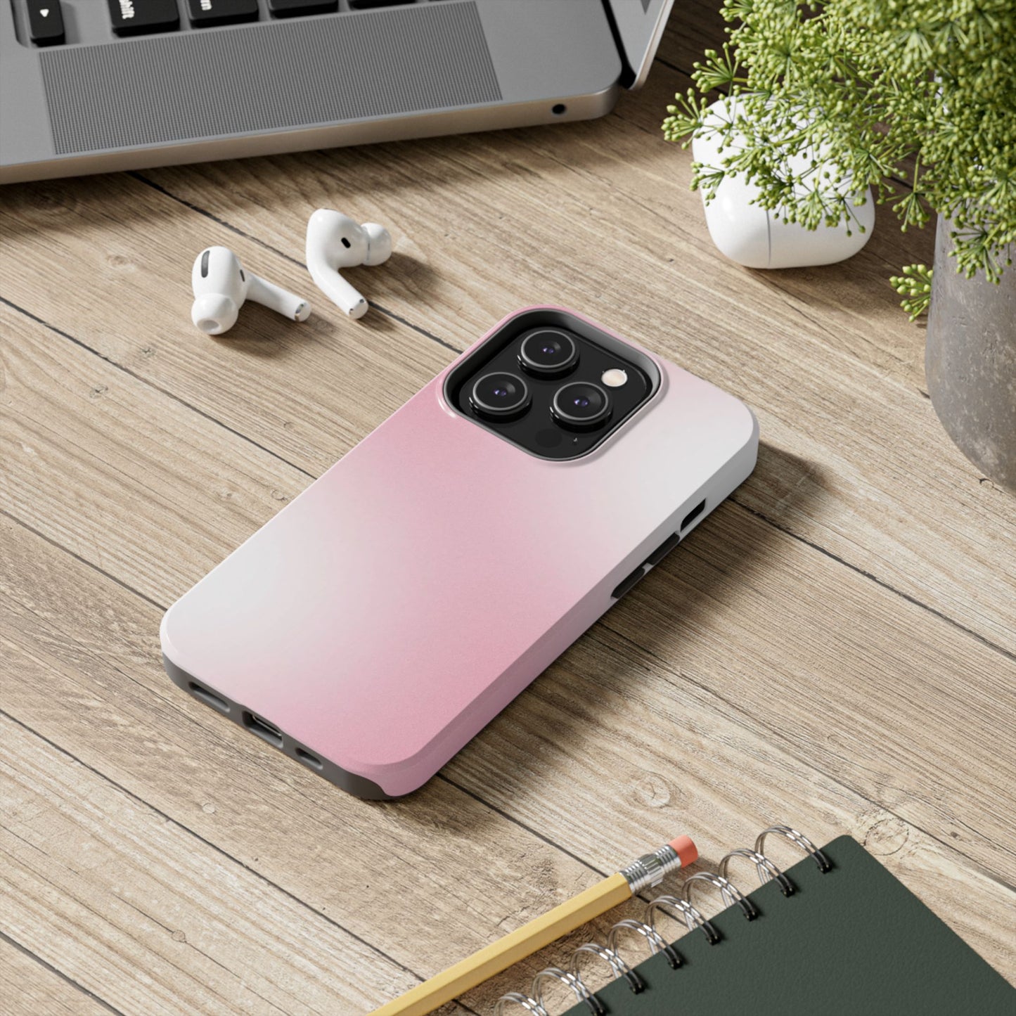 Stylish Tough Phone Cases, Durable Phone Covers, Pink Gradient Phone Case, Gift for Her, Trendy Phone Accessories