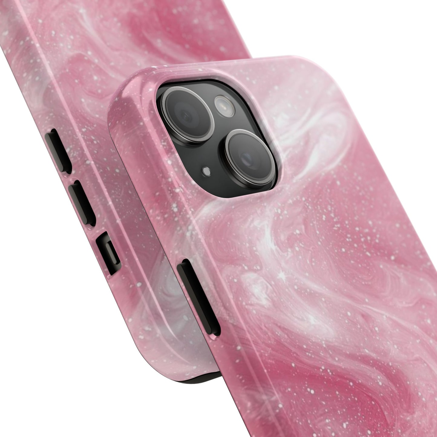 Stylish Tough Phone Cases - Pink Marble Design, Phone Cover for Women, Durable Protection, Trendy Gift, Birthday Present, Everyday Use