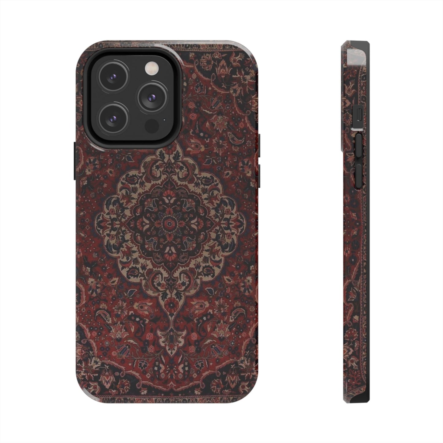 Bohemian Rug Pattern Tough Phone Case, Boho Chic Accessory, Stylish Phone Protection, Unique Gift Idea, Trendy Tech Gear