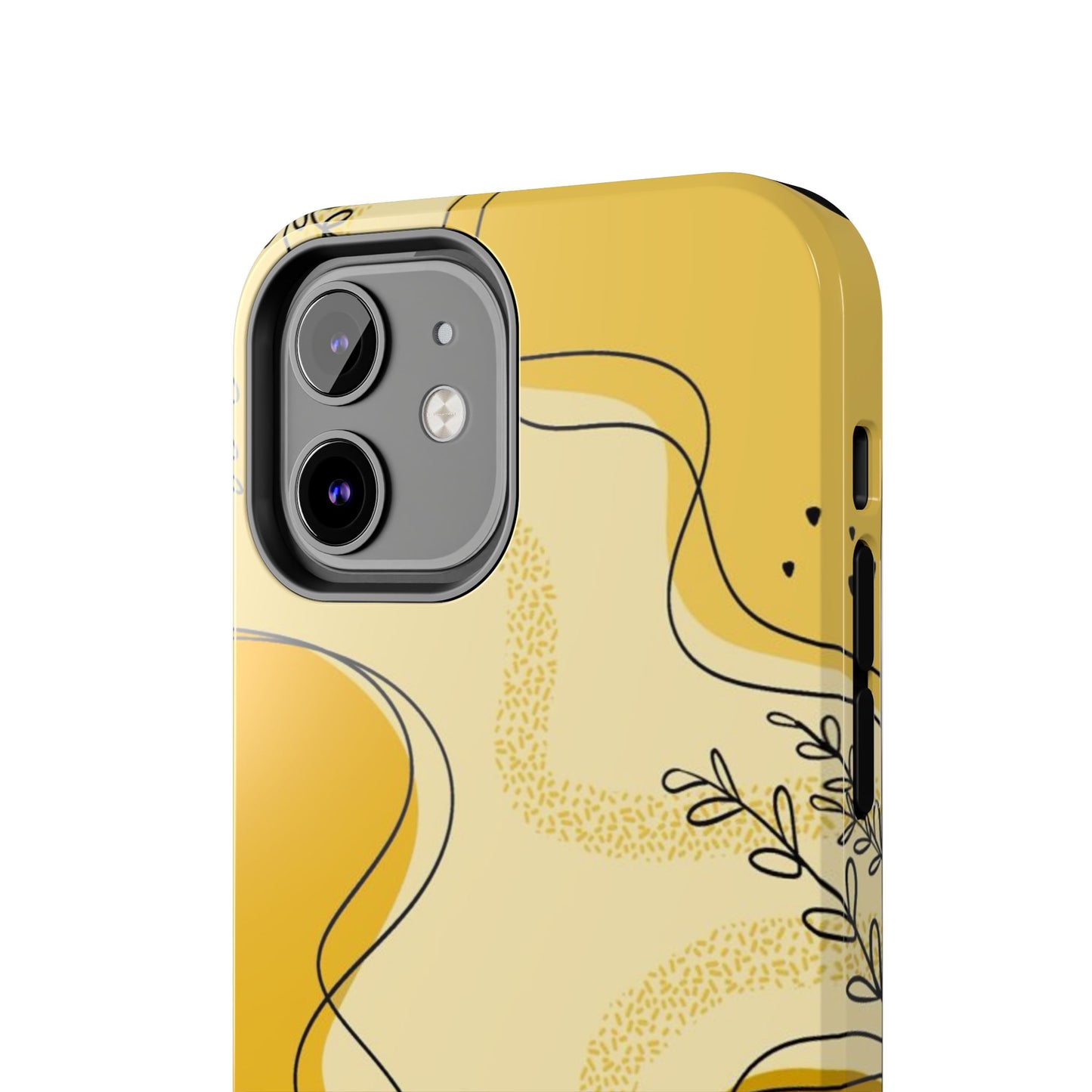 Artistic Yellow Phone Case, Tough Phone Protection, Modern Design, Gifts for Her, Phone Accessories, Unique Cell Phone Cover