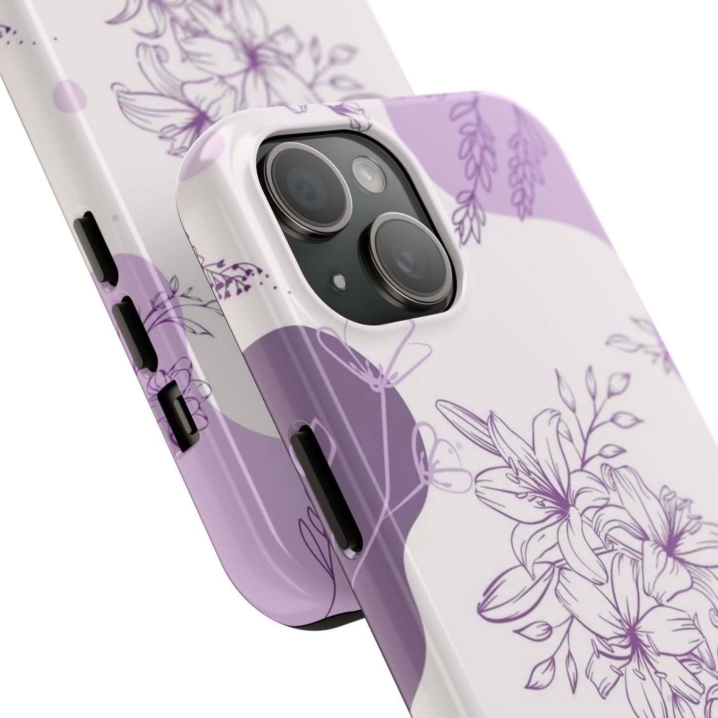 Stylish Floral Tough Phone Cases - Durable Floral Design for Women, Gift for Her, Phone Protection, Nature-Inspired Tech Accessories