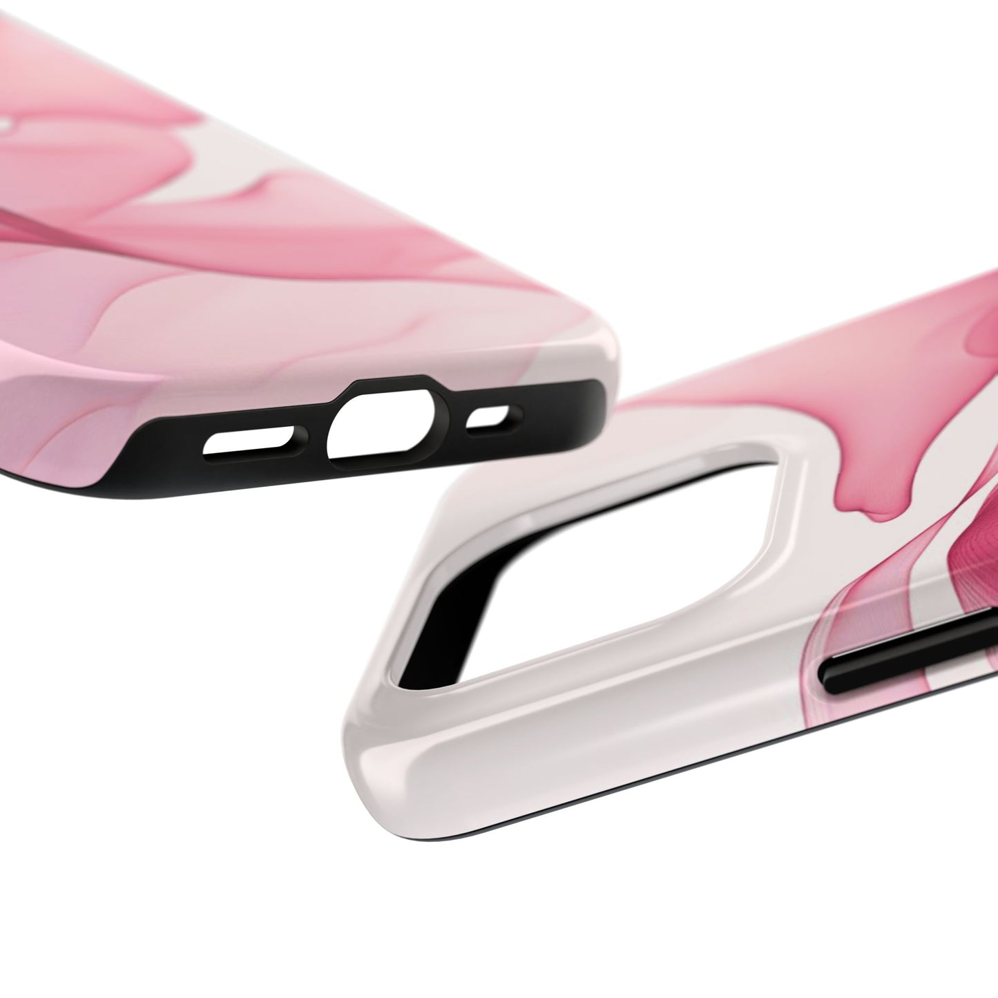 Elegant Tough Phone Cases | Stylish Shockproof Covers for Women | Trendy Gift for Birthdays, Holidays, or Any Occasion, Pink Flow Design