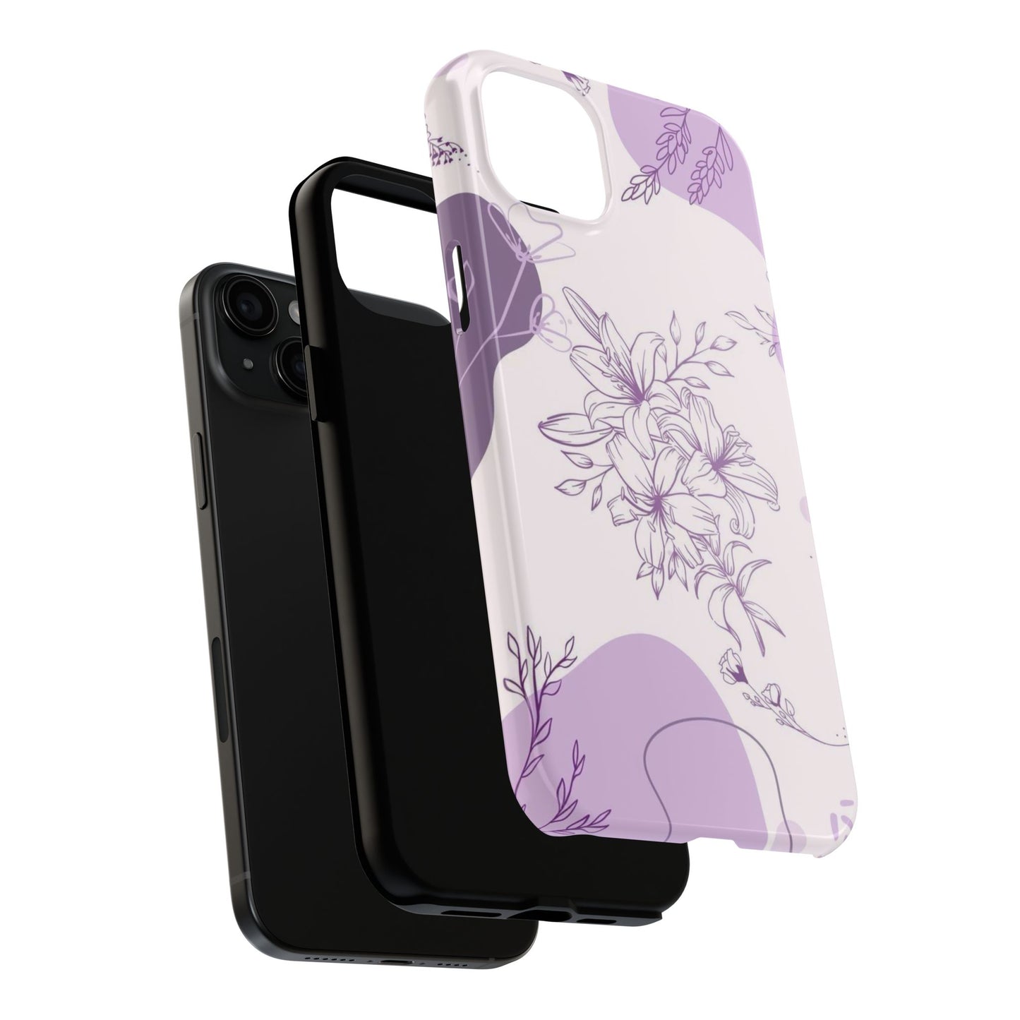 Stylish Floral Tough Phone Cases - Durable Floral Design for Women, Gift for Her, Phone Protection, Nature-Inspired Tech Accessories