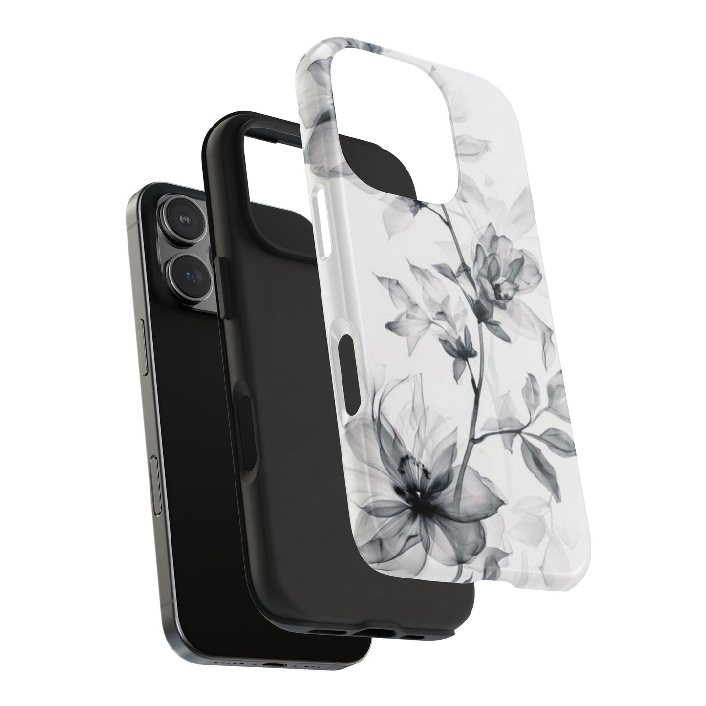 Elegant Floral Tough Phone Cases, Durable Phone Cover, Gift for Her, Protective Case, Floral Design, Stylish Accessory