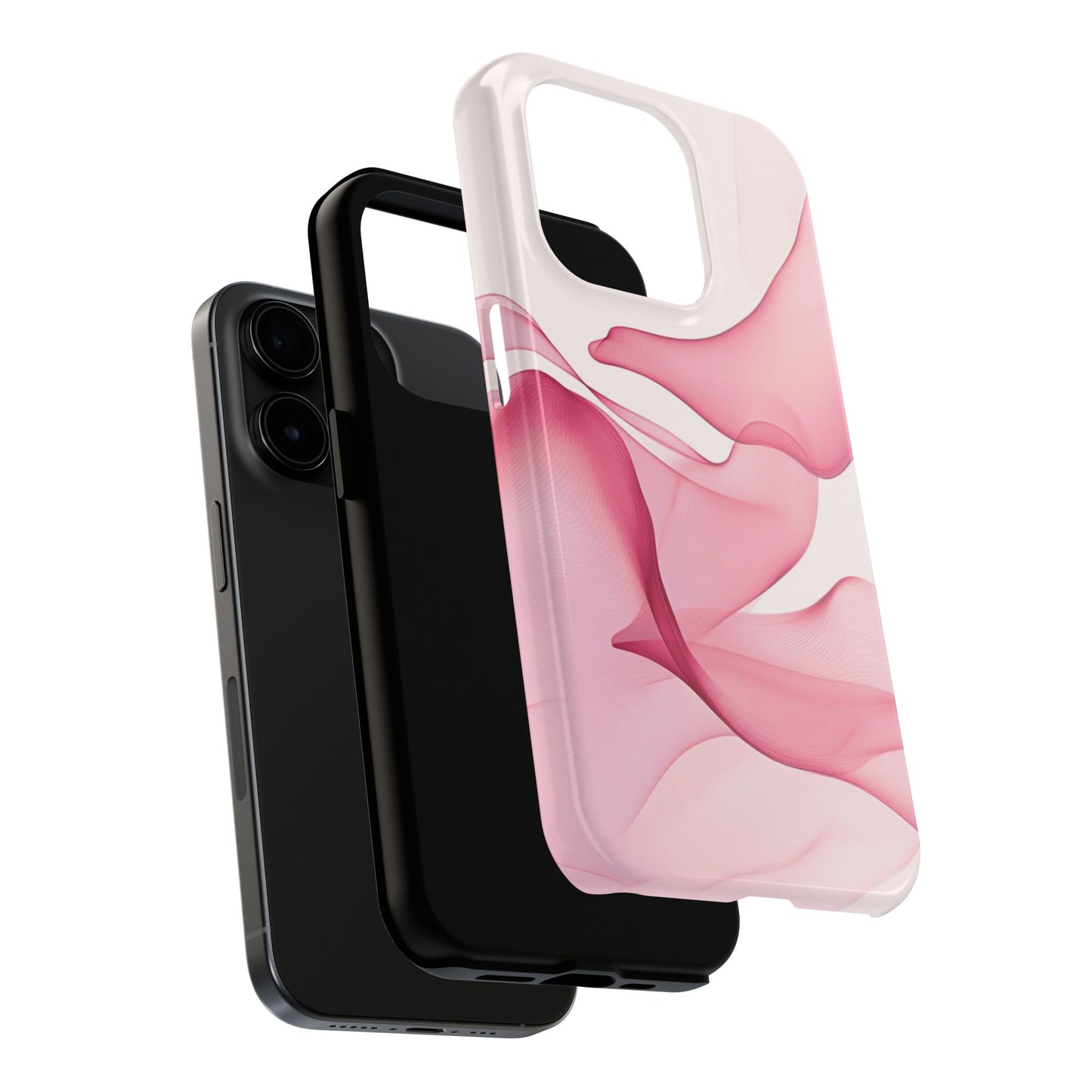 Elegant Tough Phone Cases | Stylish Shockproof Covers for Women | Trendy Gift for Birthdays, Holidays, or Any Occasion, Pink Flow Design