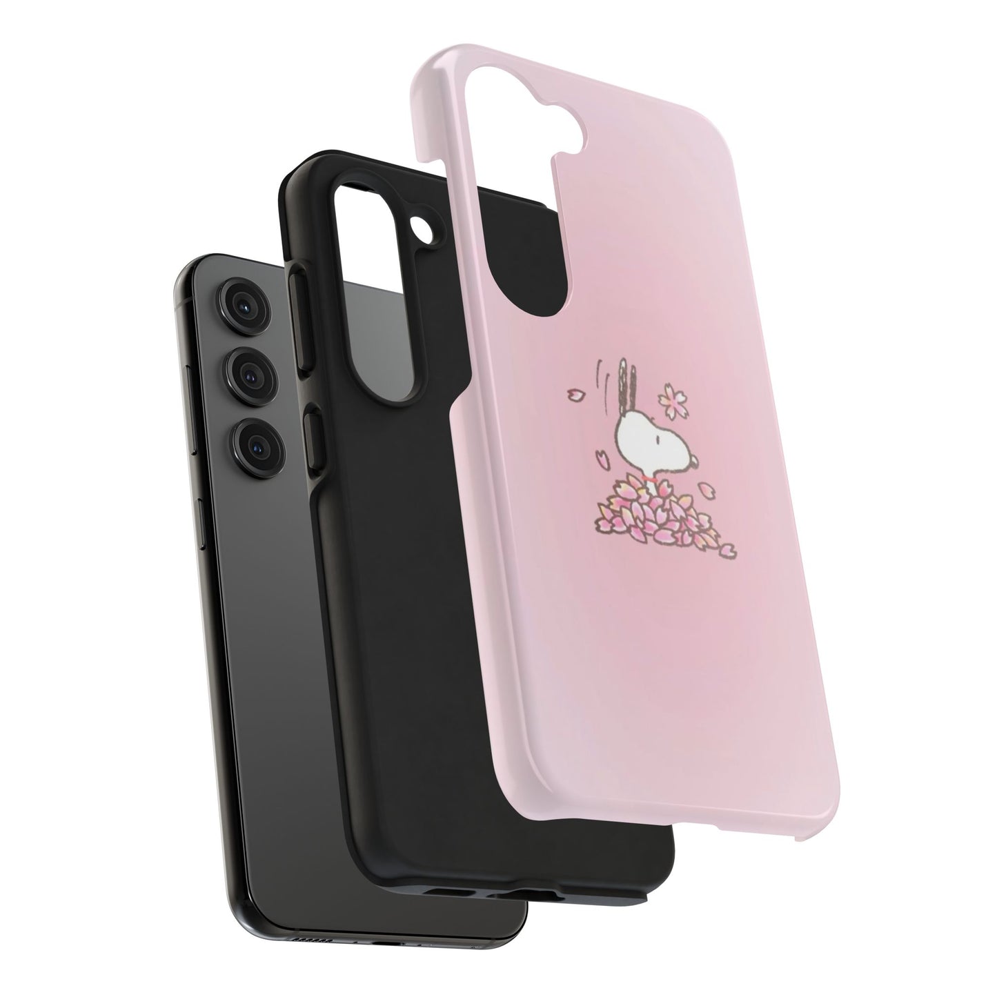 Cute Bunny Floral Tough Phone Cases, Spring Accessories, Gift for Her, Durable Cell Case, Pet Lovers, Unique Spring Decor