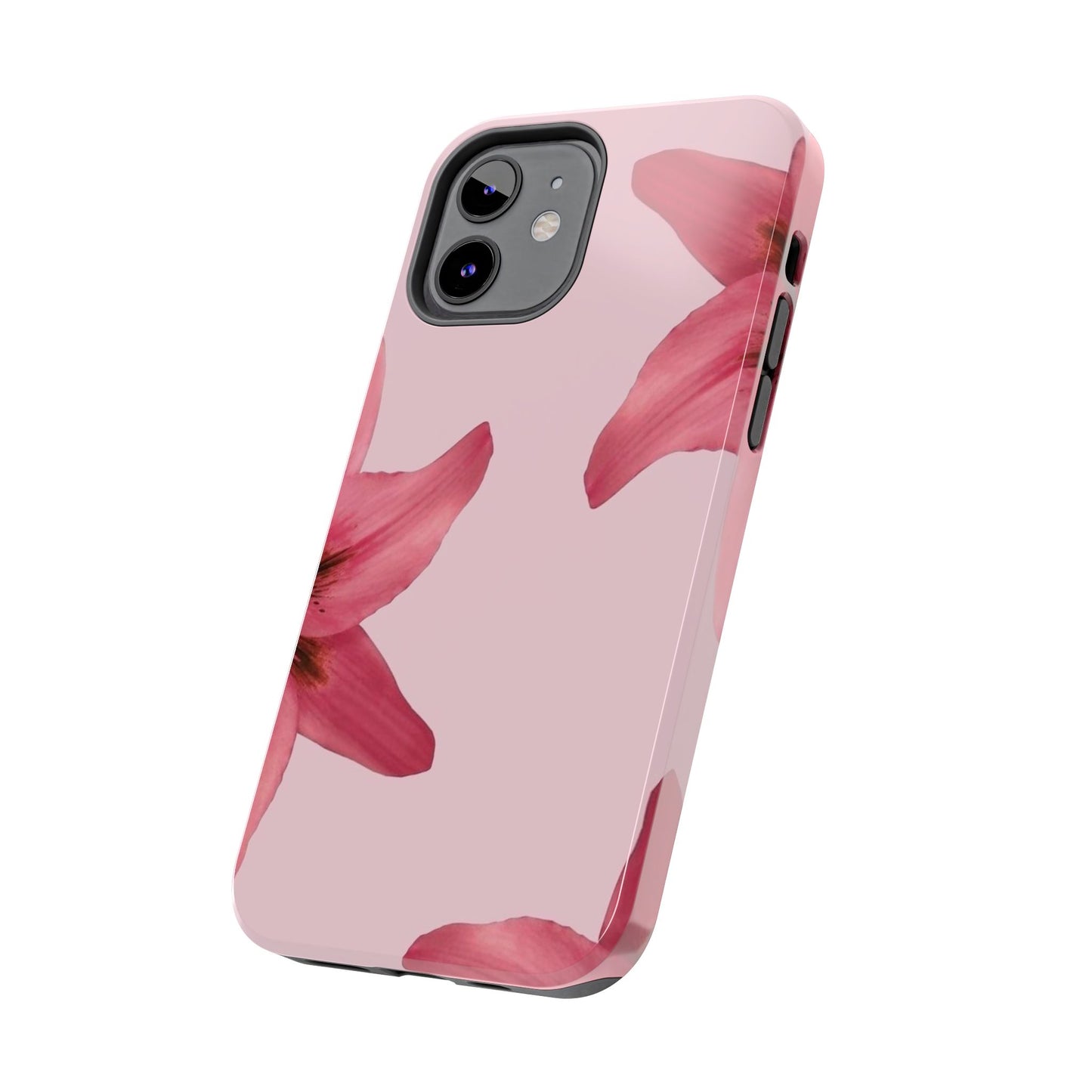 Stylish Floral Phone Case - Tough & Durable, Pink Lily Design, Perfect for Flower Lovers, Gift for Her, Seasonal Accessory, Phone Protection