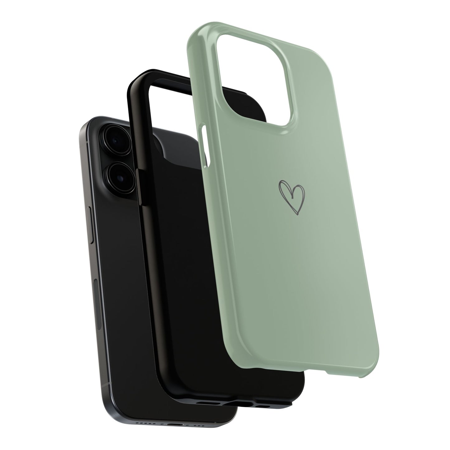 Stylish Tough Phone Cases with Heart Design, Cute Mobile Covers, Unique Gifts for Him/Her, Durable Accessories, Birthday/Friends/Valentine's