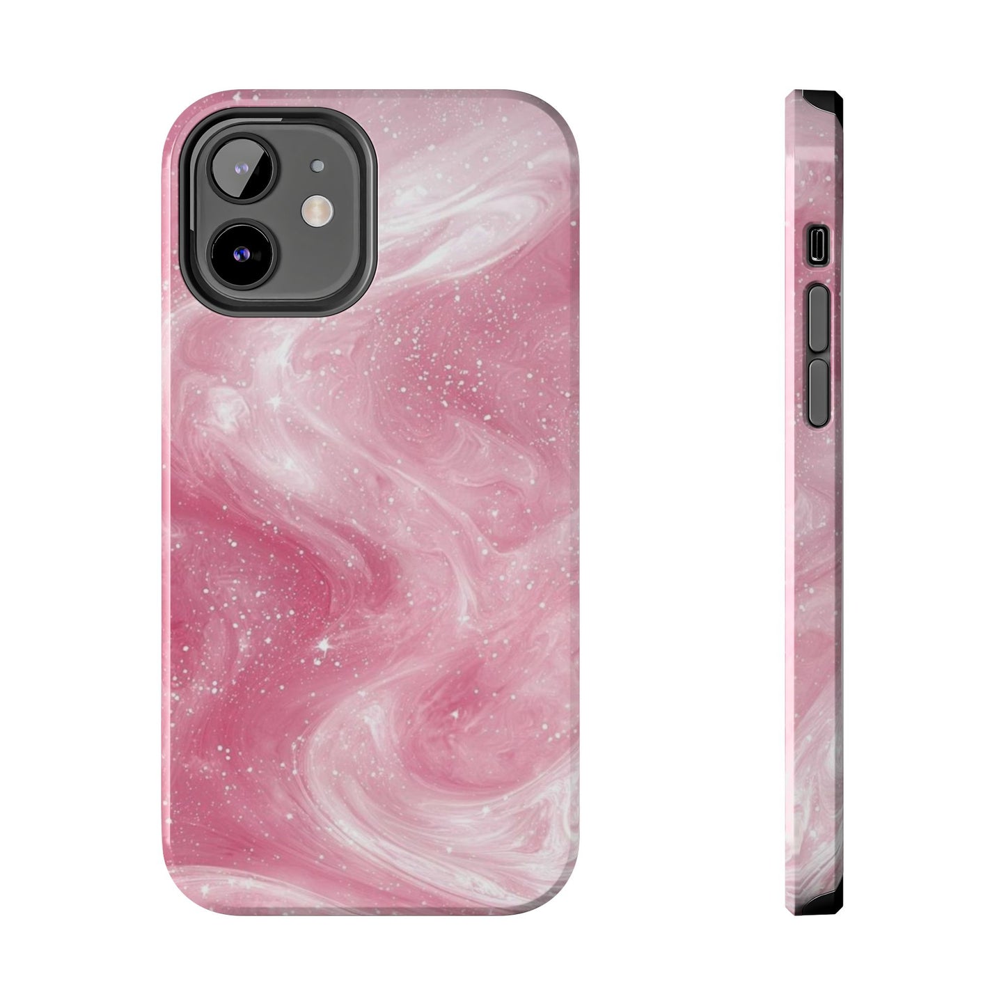 Stylish Tough Phone Cases - Pink Marble Design, Phone Cover for Women, Durable Protection, Trendy Gift, Birthday Present, Everyday Use