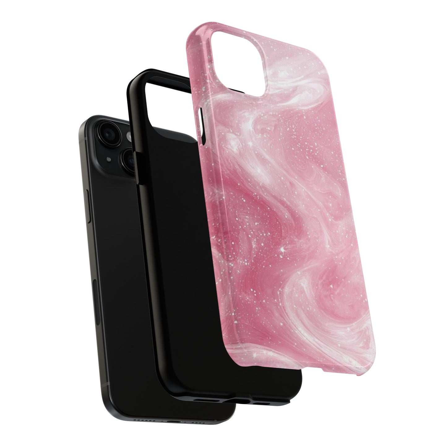 Stylish Tough Phone Cases - Pink Marble Design, Phone Cover for Women, Durable Protection, Trendy Gift, Birthday Present, Everyday Use