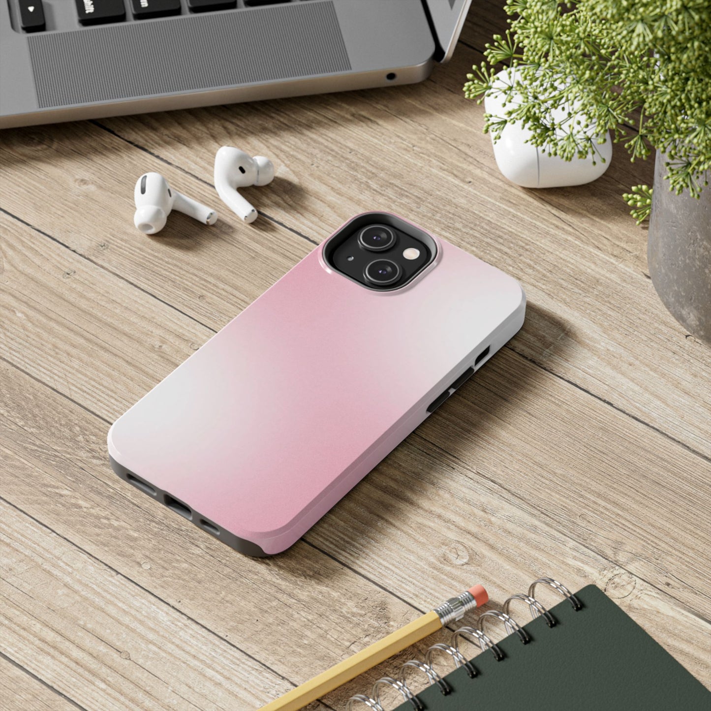 Stylish Tough Phone Cases, Durable Phone Covers, Pink Gradient Phone Case, Gift for Her, Trendy Phone Accessories